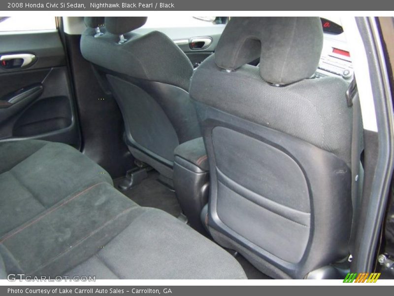 Nighthawk Black Pearl / Black 2008 Honda Civic Si Sedan