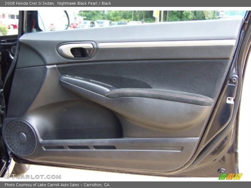 Nighthawk Black Pearl / Black 2008 Honda Civic Si Sedan