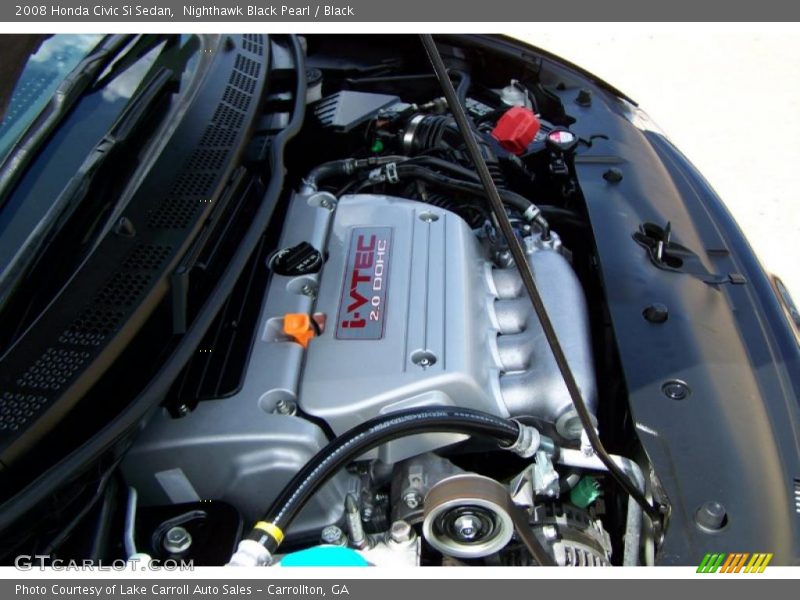 Nighthawk Black Pearl / Black 2008 Honda Civic Si Sedan