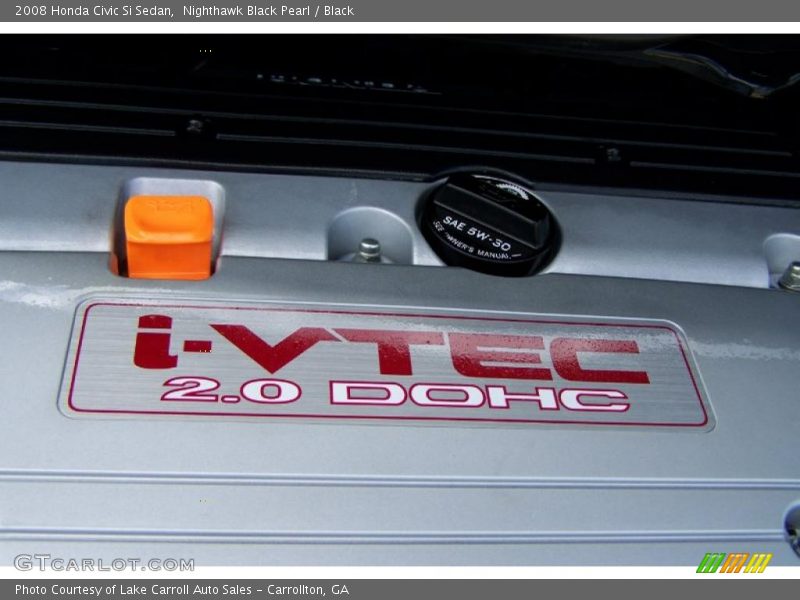 Nighthawk Black Pearl / Black 2008 Honda Civic Si Sedan