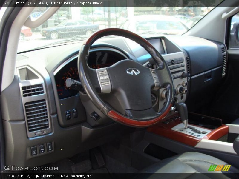 Tuscan Pearl / Graphite Black 2007 Infiniti QX 56 4WD