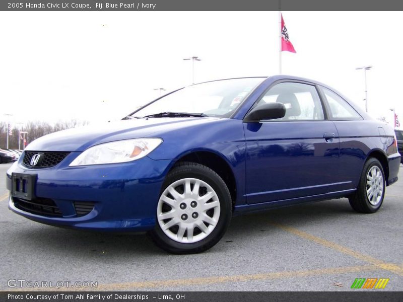 Fiji Blue Pearl / Ivory 2005 Honda Civic LX Coupe