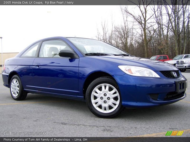 Fiji Blue Pearl / Ivory 2005 Honda Civic LX Coupe