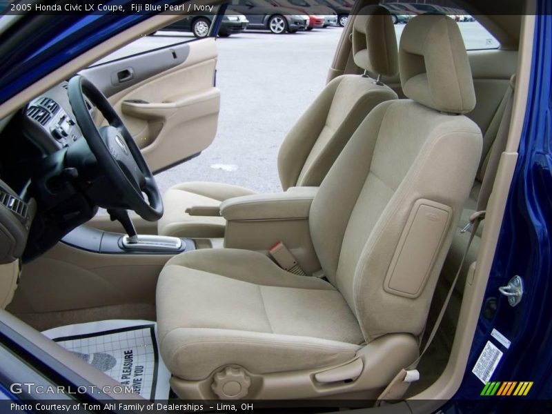 Fiji Blue Pearl / Ivory 2005 Honda Civic LX Coupe