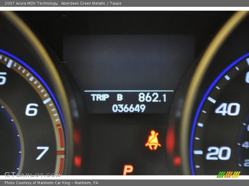 Aberdeen Green Metallic / Taupe 2007 Acura MDX Technology