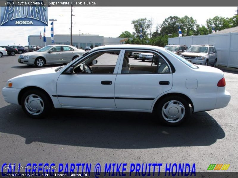Super White / Pebble Beige 2000 Toyota Corolla CE