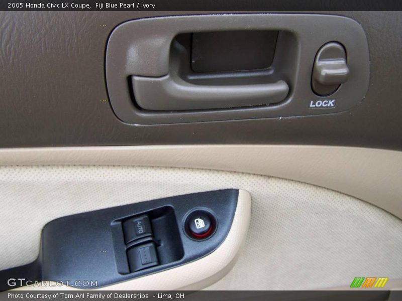 Fiji Blue Pearl / Ivory 2005 Honda Civic LX Coupe