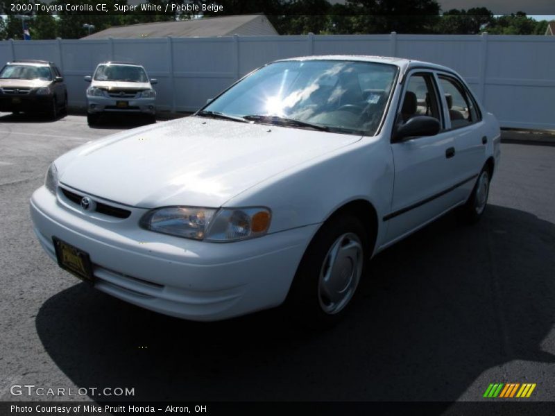 Super White / Pebble Beige 2000 Toyota Corolla CE