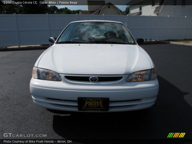 Super White / Pebble Beige 2000 Toyota Corolla CE