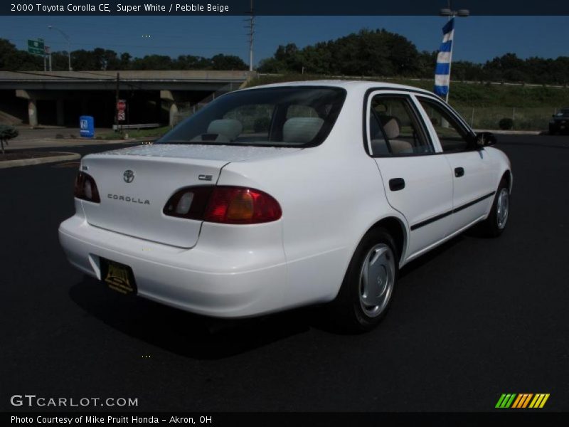 Super White / Pebble Beige 2000 Toyota Corolla CE