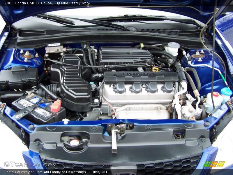 Fiji Blue Pearl / Ivory 2005 Honda Civic LX Coupe