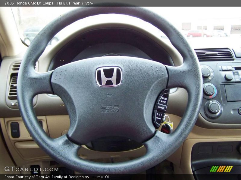 Fiji Blue Pearl / Ivory 2005 Honda Civic LX Coupe