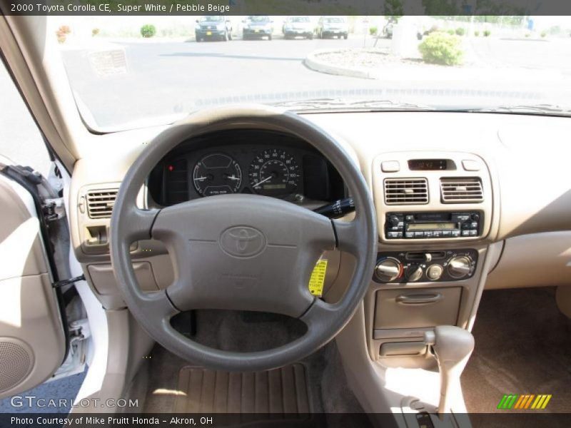 Super White / Pebble Beige 2000 Toyota Corolla CE