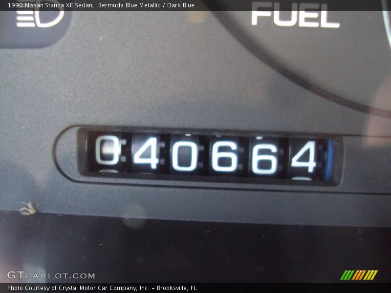 Bermuda Blue Metallic / Dark Blue 1990 Nissan Stanza XE Sedan