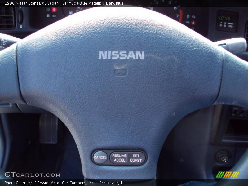 Bermuda Blue Metallic / Dark Blue 1990 Nissan Stanza XE Sedan