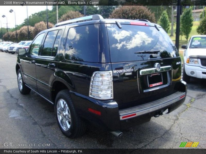 Ebony Black / Camel 2008 Mercury Mountaineer Premier AWD