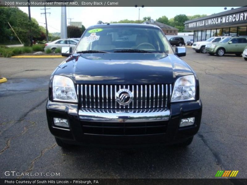 Ebony Black / Camel 2008 Mercury Mountaineer Premier AWD