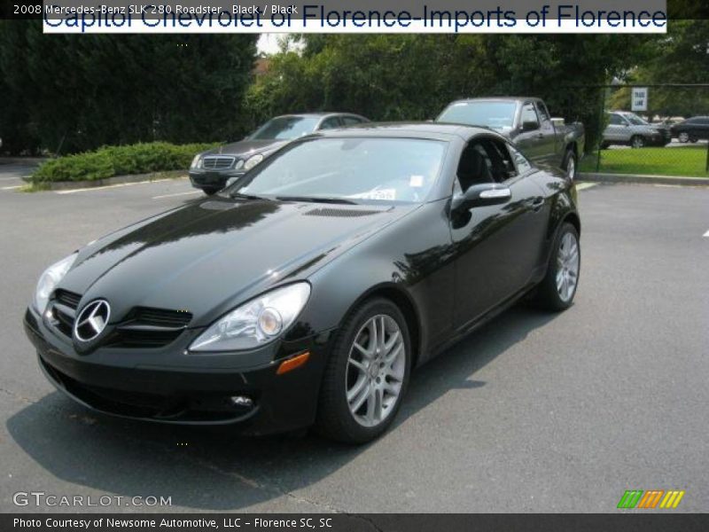 Black / Black 2008 Mercedes-Benz SLK 280 Roadster