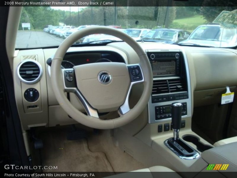 Ebony Black / Camel 2008 Mercury Mountaineer Premier AWD