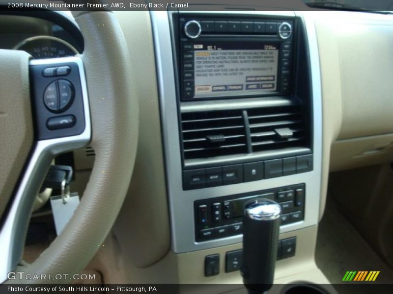 Ebony Black / Camel 2008 Mercury Mountaineer Premier AWD