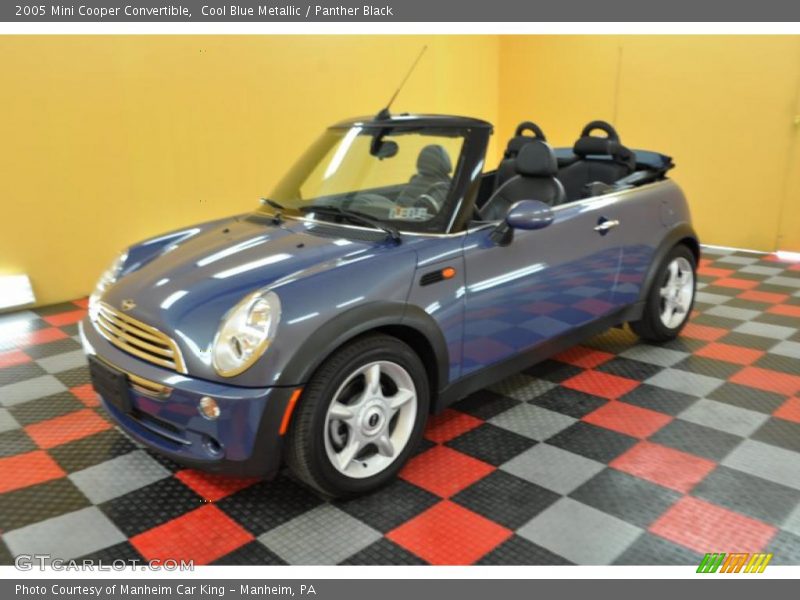 Cool Blue Metallic / Panther Black 2005 Mini Cooper Convertible