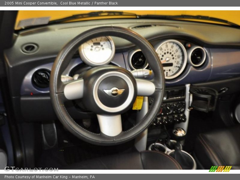 Cool Blue Metallic / Panther Black 2005 Mini Cooper Convertible
