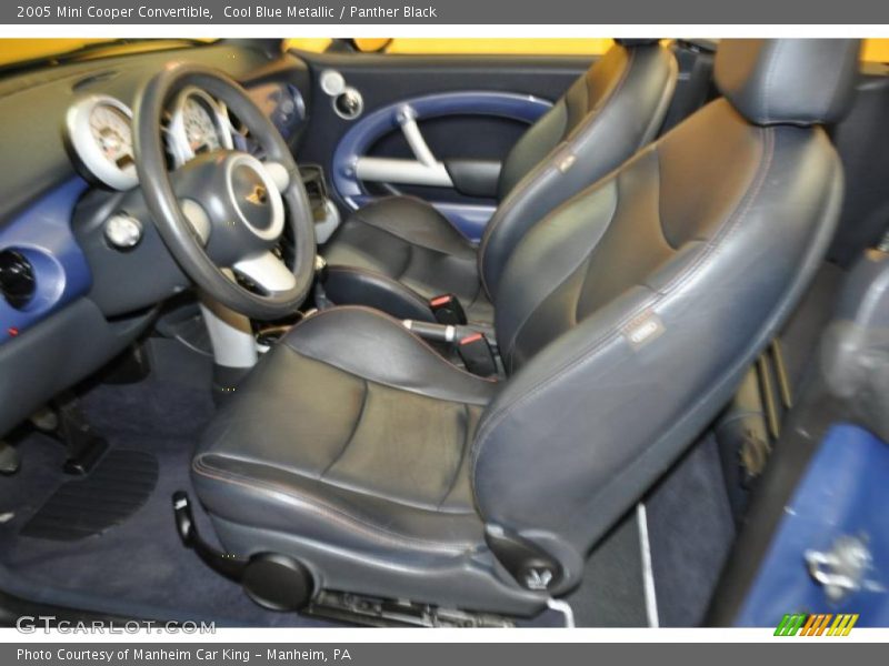 Cool Blue Metallic / Panther Black 2005 Mini Cooper Convertible