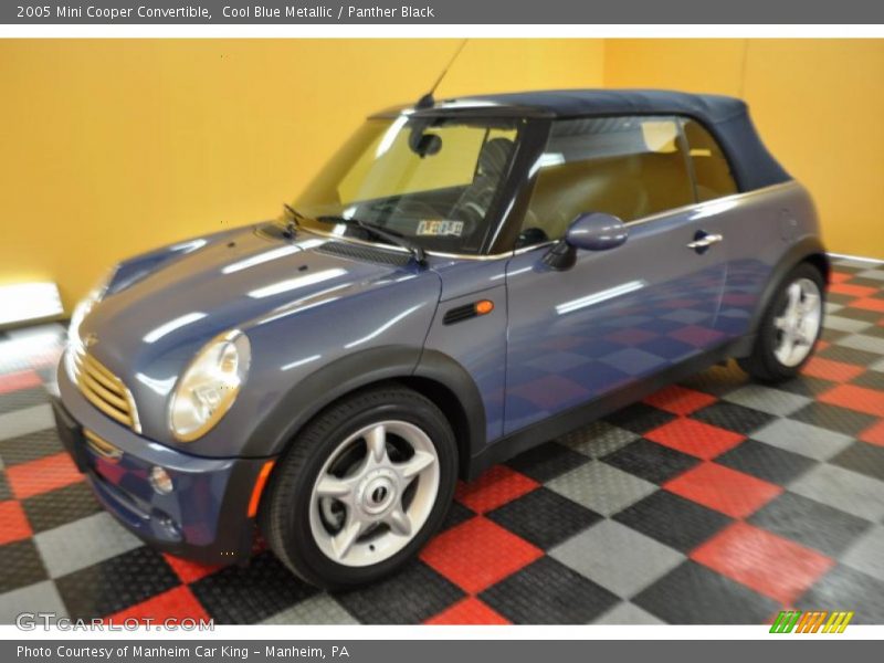 Cool Blue Metallic / Panther Black 2005 Mini Cooper Convertible
