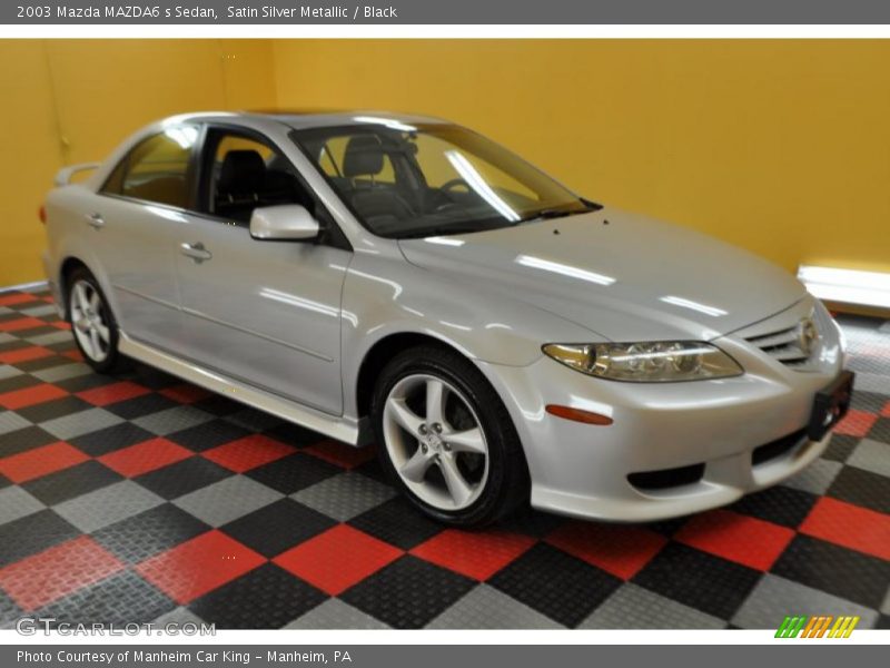 Satin Silver Metallic / Black 2003 Mazda MAZDA6 s Sedan