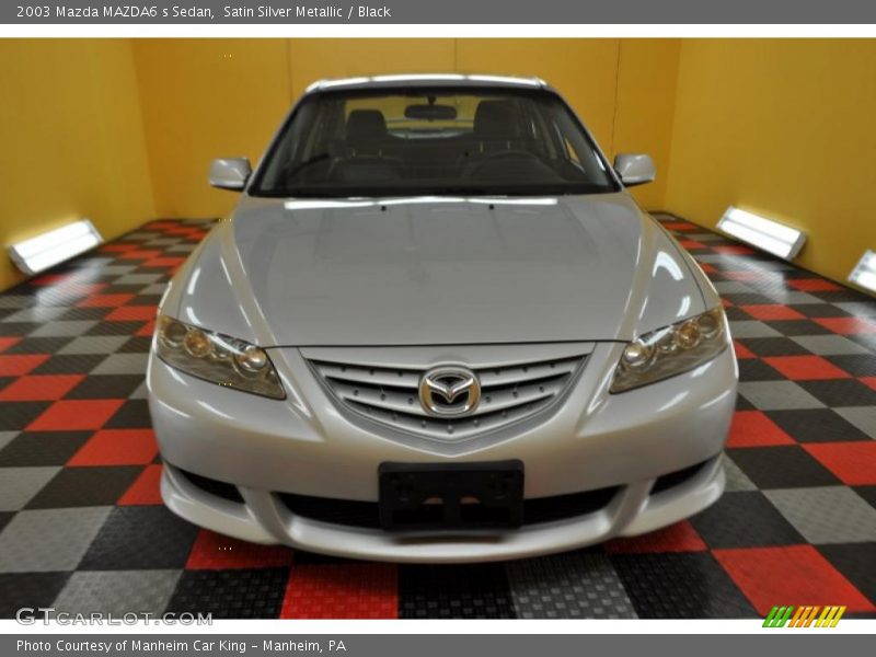 Satin Silver Metallic / Black 2003 Mazda MAZDA6 s Sedan