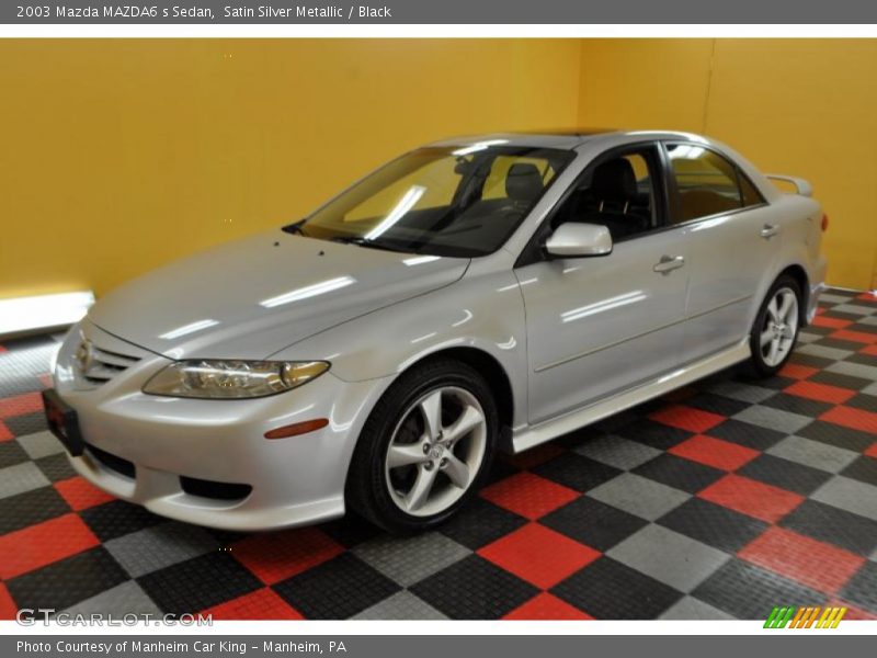 Satin Silver Metallic / Black 2003 Mazda MAZDA6 s Sedan