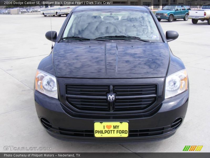 Brilliant Black Crystal Pearl / Dark Slate Gray 2008 Dodge Caliber SE