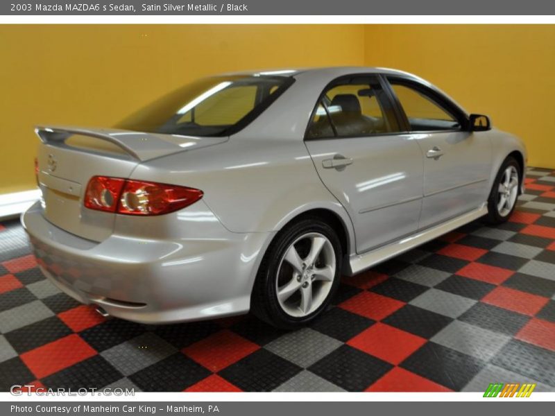 Satin Silver Metallic / Black 2003 Mazda MAZDA6 s Sedan