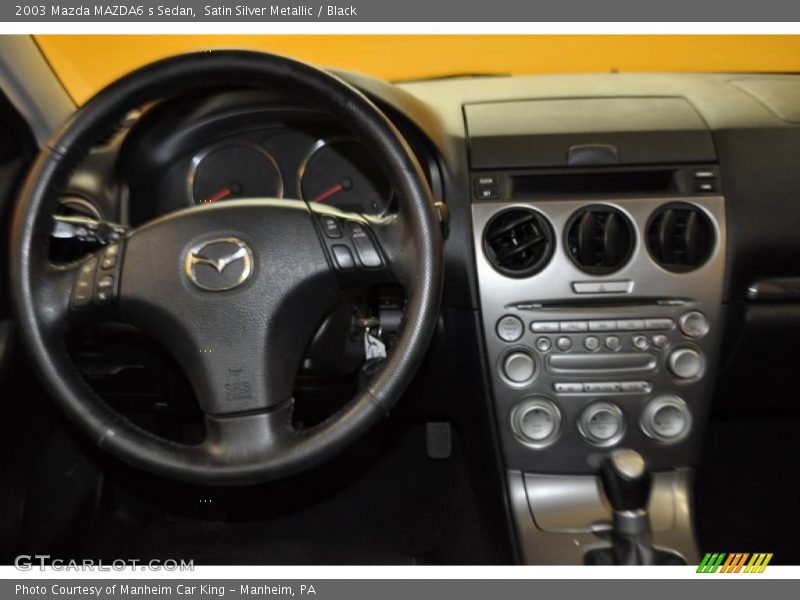 Satin Silver Metallic / Black 2003 Mazda MAZDA6 s Sedan