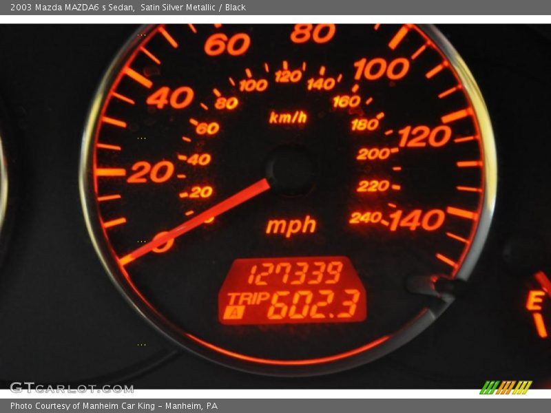 Satin Silver Metallic / Black 2003 Mazda MAZDA6 s Sedan