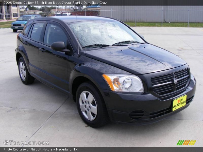 Brilliant Black Crystal Pearl / Dark Slate Gray 2008 Dodge Caliber SE
