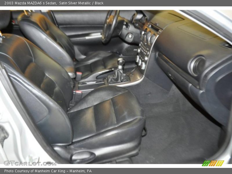 Satin Silver Metallic / Black 2003 Mazda MAZDA6 s Sedan