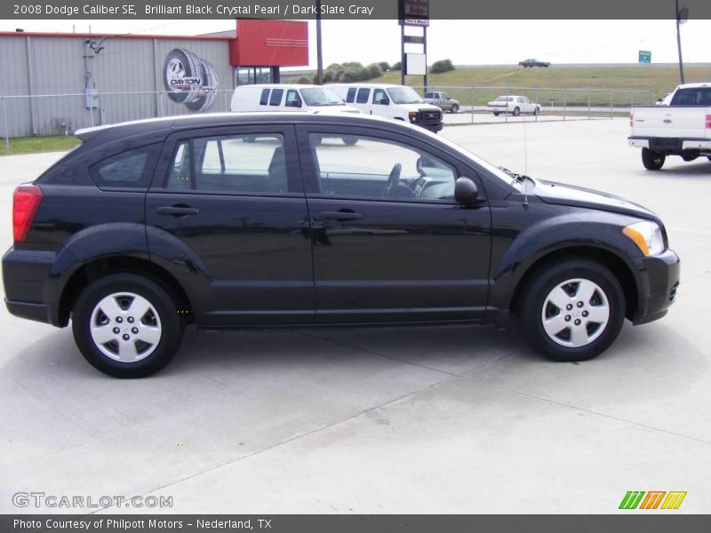 Brilliant Black Crystal Pearl / Dark Slate Gray 2008 Dodge Caliber SE