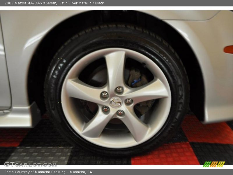Satin Silver Metallic / Black 2003 Mazda MAZDA6 s Sedan