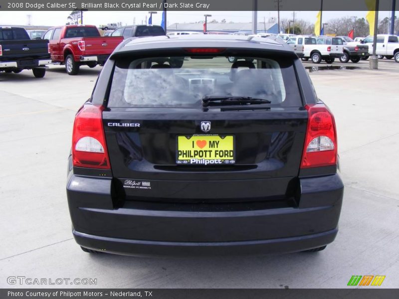 Brilliant Black Crystal Pearl / Dark Slate Gray 2008 Dodge Caliber SE