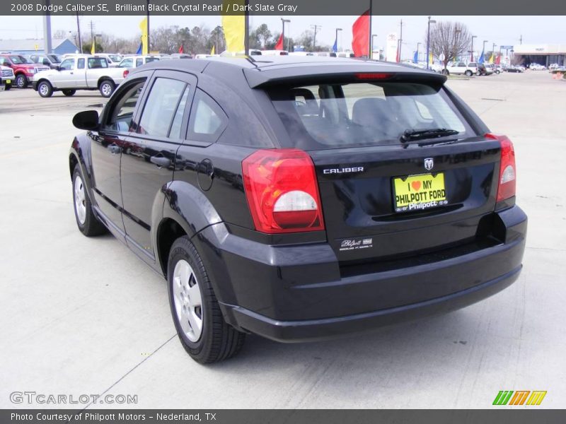 Brilliant Black Crystal Pearl / Dark Slate Gray 2008 Dodge Caliber SE
