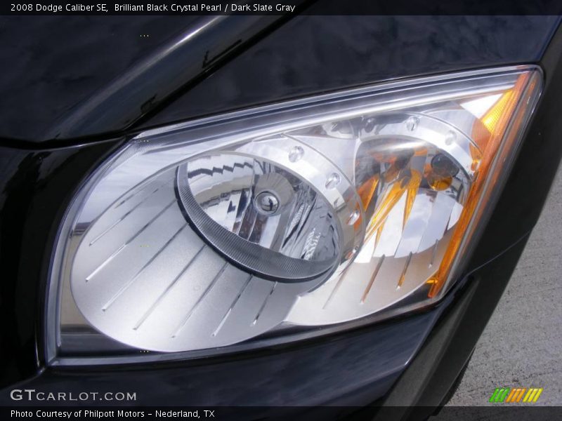 Brilliant Black Crystal Pearl / Dark Slate Gray 2008 Dodge Caliber SE