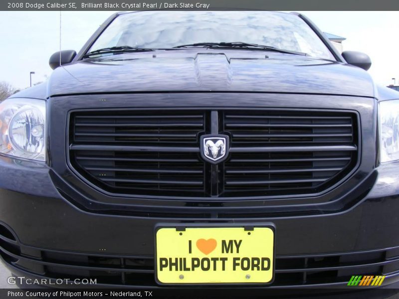 Brilliant Black Crystal Pearl / Dark Slate Gray 2008 Dodge Caliber SE