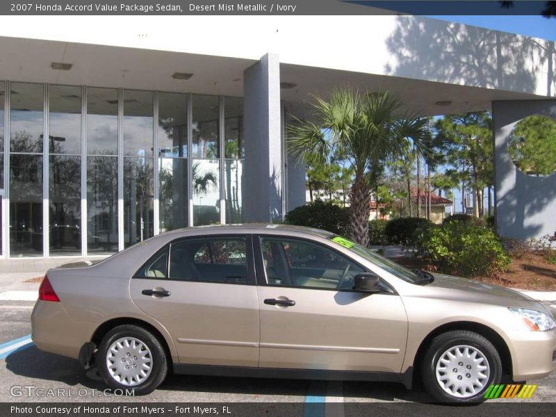 Desert Mist Metallic / Ivory 2007 Honda Accord Value Package Sedan