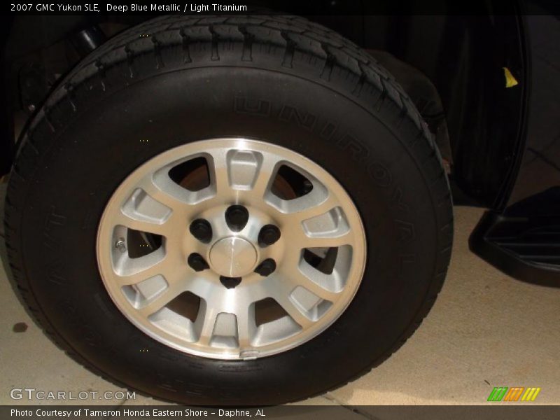 Deep Blue Metallic / Light Titanium 2007 GMC Yukon SLE
