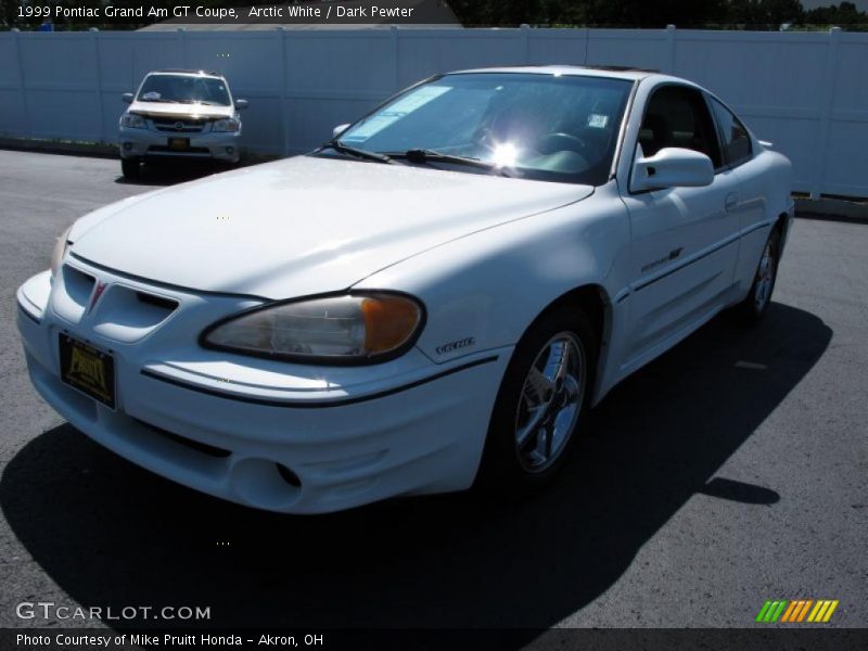 Arctic White / Dark Pewter 1999 Pontiac Grand Am GT Coupe