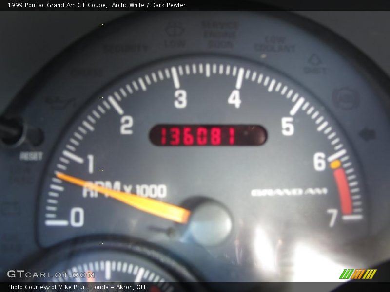 Arctic White / Dark Pewter 1999 Pontiac Grand Am GT Coupe