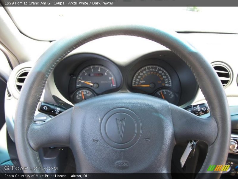 Arctic White / Dark Pewter 1999 Pontiac Grand Am GT Coupe