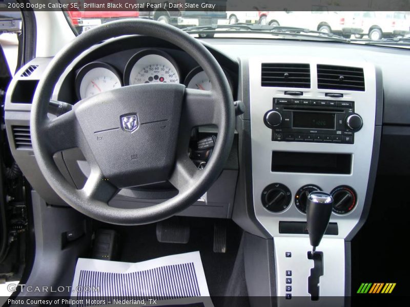 Brilliant Black Crystal Pearl / Dark Slate Gray 2008 Dodge Caliber SE