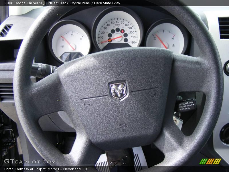 Brilliant Black Crystal Pearl / Dark Slate Gray 2008 Dodge Caliber SE